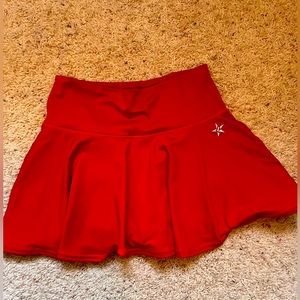 Red flouncy skirt AS